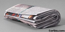 Picture of a folded  newspaper